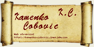 Kamenko Čobović vizit kartica